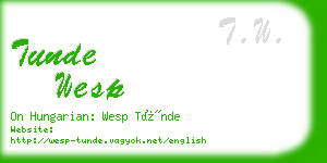 tunde wesp business card